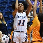 Sidney Love of UTSA women's basketball playing against UTEP on Jan. 11, 2023, at the Convocation Center. - photo by Joe Alexander