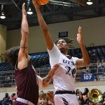 Lamin Sabally of UTSA men's basketball playing against Texas State on Nov. 17, 2022, at the Convocation Center. - photo by Joe Alexander