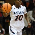 Queen Ulabo playing for UTSA women's basketball against Idaho on Dec. 10, 2022, at the Convocation Center. - photo by Joe Alexander