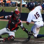 UTSA's Caleb Hill scores on a double steal against Utah on Sunday, March 5, 2023, at Roadrunner Field. - photo by Joe Alexander