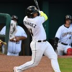 Juan Fernandez had a double, a single, an RBI and scored a run. The Northwest Arkansas Naturals beat the San Antonio Missions 8-3 on Tuesday, April 25, 2023, at Wolff Stadium. - photo by Joe Alexander