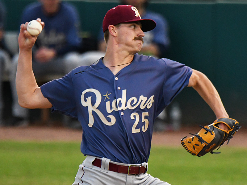 Frisco starting pitcher Nick Krauth got the win. The Frisco RoughRiders beat the San Antonio Missions 7-0 on Friday, April 14, 2023, at Wolff Stadium. - photo by Joe Alexander