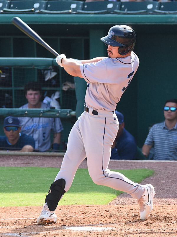 Corpus Christi Hooks DH and Houston Astros prospect Colin Barber. The Corpus Christi Hooks, the Double-A farm club of the Houston Astros, beat the San Antonio Missions 5-2 on Wednesday, April 10, 2023, at Wolff Stadium. - photo by Joe Alexander