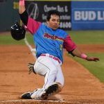 Ripken Reyes scored the third run of the game in the fifth inning after he doubled. The San Antonio Missions beat the Corpus Christi Hooks 3-1 on Thursday, May 11, 2023, at Wolff Stadium. - photo by Joe Alexander