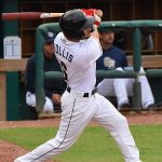 Connor Hollis hit his first home run of the season. The San Antonio Missions beat the Corpus Christi Hooks 4-3 in the first game of a doubleheader on Saturday, May 13, 2023, at Wolff Stadium. - photo by Joe Alexander