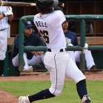 Brantley Bell. The San Antonio Missions beat the Corpus Christi Hooks 4-3 in the first game of a doubleheader on Saturday, May 13, 2023, at Wolff Stadium. - photo by Joe Alexander