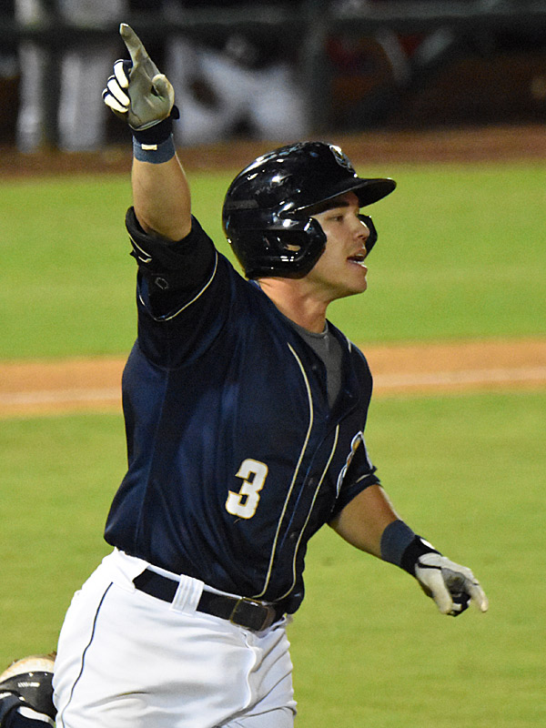 Ripken Reyes' walk-off hit in the bottom of the ninth inning gave the Missions the victory. The San Antonio Missions beat the Amarillo Sod Poodles 4-3 on Wednesday, April 24, 2023, at Wolff Stadium. - photo by Joe Alexander
