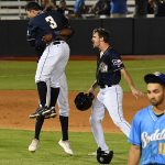Ripken Reyes' walk-off hit in the bottom of the ninth inning gave the Missions the victory. The San Antonio Missions beat the Amarillo Sod Poodles 4-3 on Wednesday, April 24, 2023, at Wolff Stadium. - photo by Joe Alexander