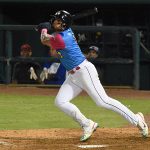 Tirso Ornelas drive in the winning run with a two-RBI double. The San Antonio Missions beat the Amarillo Sod Poodles 5-4 on Thursday, April 25, 2023, at Wolff Stadium. - photo by Joe Alexander