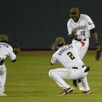 Daniel Johnson, Tirso Ornelas, Korry Howell. The San Antonio Missions beat the Amarillo Sod Poodles 8-2 on Friday, May 26, 2023, at Wolff Stadium. - photo by Joe Alexander