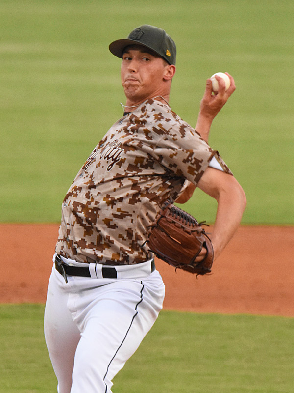 Missions starting pitcher Duncan Snider allowed only one run in five innings but took the loss. The Amarillo Sod Poodles beat the San Antonio Missions 1-0 on Saturday, May 27, 2023, at Wolff Stadium. - photo by Joe Alexander