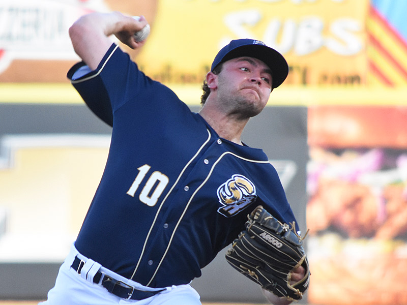Jared Kollar held Frisco scoreless through the first four innings. The San Antonio Missions beat the Frisco RoughRiders 10-3 on Friday, July 30, 2023, at Wolff Stadium. - photo by Joe Alexander