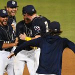 San Diego Padres prospect and new San Antonio Missions catcher Ethan Salas ended Tuesday's game with a walk-off double in the 10th inning. The Missions beat the Amarillo Sod Poodles 8-7 on Tuesday, Aug. 22, 2023, at Wolff Stadium. - photo by Joe Alexander