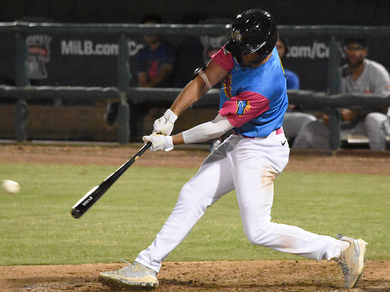 The Missions' Graham Pauley had two hits and scored a run. The Amarillo Sod Poodles beat the San Antonio Missions 4-2 on Thursday, Aug. 24, 2023, at Wolff Stadium. - photo by Joe Alexander