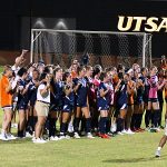 UTSA beat Central Arkansas 5-1 in the Roadrunners' women's soccer season opener on Thursday, Aug. 17, 2023, at UTSA Park West. - photo by Joe Alexander