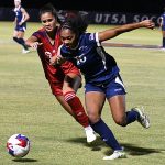 Sasjah Dade. UTSA women's soccer tied Florida Atlantic 0-0 on Thursday, Oct. 19, 2023, at UTSA Park West. - photo by Joe Alexander