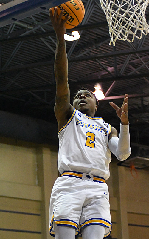 Davion Coleman. The St. Mary's men's basketball team rolled to a 90-57 victory over Arkansas-Fort Smith on Thursday, Jan. 18, 2024, at Greehey Arena. - photo by Joe Alexander