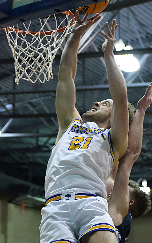 Lachlan Bofinger. The St. Mary's men's basketball team rolled to a 90-57 victory over Arkansas-Fort Smith on Thursday, Jan. 18, 2024, at Greehey Arena. - photo by Joe Alexander
