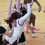 Ivory Scott. Trinity women's basketball beat St. Thomas 83-39 an SCAC game on Friday, Jan. 12, 2024, at Calgaard Gym. - photo by Joe Alexander
