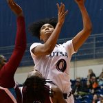UTSA's Elyssa Coleman playing against New Mexico State in women's basketball on Jan. 10, 2023, at the Convocation Center. - photo by Joe Alexander