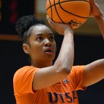 UTSA's Elyssa Coleman playing against Rice in American Athletic Conference women's basketball on March 5, 2024, at the Convocation Center. - photo by Joe Alexander