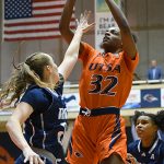 UTSA's Jordyn Jenkins playing against Rice in American Athletic Conference women's basketball on March 5, 2024, at the Convocation Center. - photo by Joe Alexander