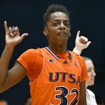 UTSA's Jordyn Jenkins playing against Rice in American Athletic Conference women's basketball on March 5, 2024, at the Convocation Center. - photo by Joe Alexander