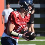Owen McCown at UTSA spring practice in March, 2025. - photo by Joe Alexander