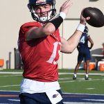Owen McCown at UTSA spring practice in March, 2025. - photo by Joe Alexander
