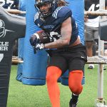 Robert Henry Jr. at UTSA spring practice in March, 2025. - photo by Joe Alexander