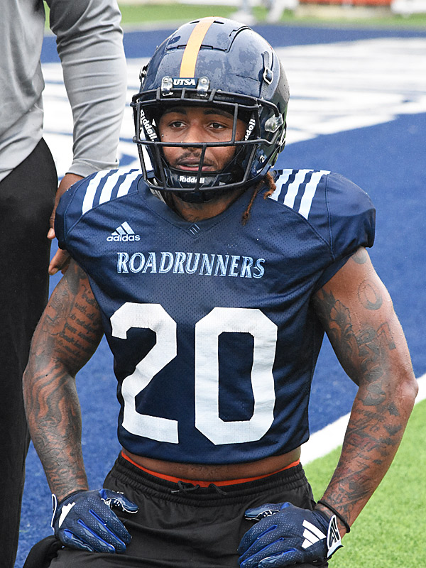 Robert Henry Jr. at UTSA spring practice in March, 2025. - photo by Joe Alexander