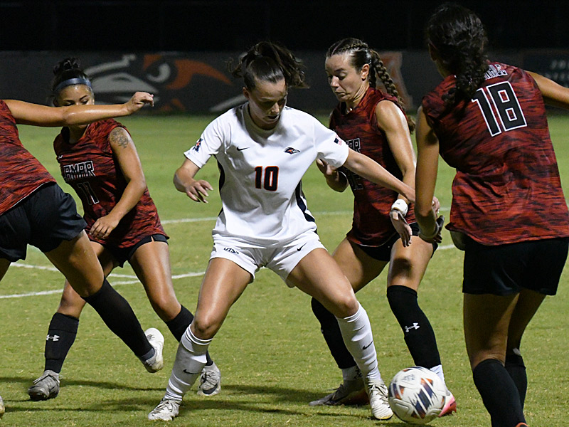UTSA's Brooke Viccars was fouled in the 81st minute to set up a penalty kick and the only goal in a 1-0 victory over Lamar on Sunday at Park West Athletics Complex. - photo by Joe Alexander
