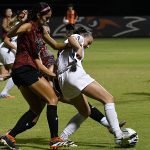 UTSA's Brooke Viccars was fouled in the 81st minute to set up a penalty kick and the only goal in a 1-0 victory over Lamar on Sunday at Park West Athletics Complex. - photo by Joe Alexander