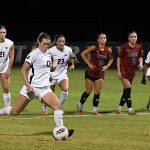 Zoe May scored the only goal on a penalty kick in UTSA women's soccer's 1-0 victory over Lamar on Sunday night at Park West Athletic Complex. - photo by Joe Alexander