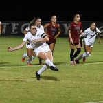 Zoe May scored the only goal on a penalty kick in UTSA women's soccer's 1-0 victory over Lamar on Sunday night at Park West Athletic Complex. - photo by Joe Alexander