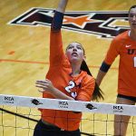 Brooke Elliott. UTSA volleyball lost to Texas State 3-1 on Saturday, Aug. 30, 2025, at the Convocation Center. - photo by Joe Alexander