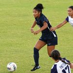 Aaliyaiah Durden. UTSA women's soccer lost to No. 9-ranked TCU 1-0 on Sunday, Aug. 17, 2025, at Park West Athletics Complex. - photo by Joe Alexander