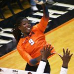 Gigi Mason. UTSA volleyball lost to Texas State 3-1 on Saturday, Aug. 30, 2025, at the Convocation Center. - photo by Joe Alexander
