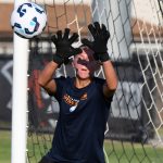UTSA goalkeeper Brilynn Mueller in pregame warmups at Sunday's exhibition against A&M-Corpus Christi at UTSA Park West. - photo by Joe Alexander