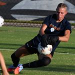 UTSA goalkeeper Brilynn Mueller in pregame warmups at Sunday's exhibition against A&M-Corpus Christi at UTSA Park West. - photo by Joe Alexander