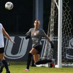 UTSA goalkeeper Brilynn Mueller at Sunday's exhibition against A&M-Corpus Christi at UTSA Park West. - photo by Joe Alexander