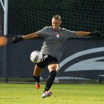 UTSA goalkeeper Brilynn Mueller at Sunday's exhibition against A&M-Corpus Christi at UTSA Park West. - photo by Joe Alexander