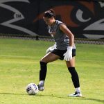 UTSA goalkeeper Jaelyn Bracamonte at Sunday's exhibition against A&M-Corpus Christi at UTSA Park West. - photo by Joe Alexander