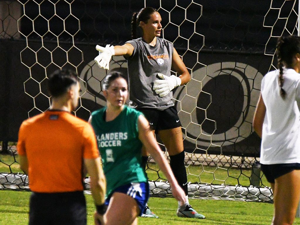 UTSA goalkeeper Jaelyn Bracamonte at Sunday's exhibition against A&M-Corpus Christi at UTSA Park West. - photo by Joe Alexander
