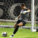 UTSA goalkeeper Jaelyn Bracamonte at Sunday's exhibition against A&M-Corpus Christi at UTSA Park West. - photo by Joe Alexander