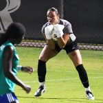 UTSA goalkeeper Jaelyn Bracamonte at Sunday's exhibition against A&M-Corpus Christi at UTSA Park West. - photo by Joe Alexander