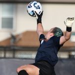 UTSA goalkeeper Jasmine Kessler in pregame warmups at Sunday's exhibition against A&M-Corpus Christi at UTSA Park West. - photo by Joe Alexander