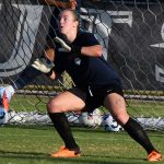 UTSA goalkeeper Jasmine Kessler in pregame warmups at Sunday's exhibition against A&M-Corpus Christi at UTSA Park West. - photo by Joe Alexander