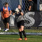 UTSA goalkeeper Jasmine Kessler at Sunday's exhibition against A&M-Corpus Christi at UTSA Park West. - photo by Joe Alexander
