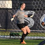 UTSA goalkeeper Jasmine Kessler at Sunday's exhibition against A&M-Corpus Christi at UTSA Park West. - photo by Joe Alexander